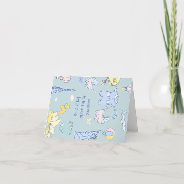 Carte d'invitation pour bébé nouveau-né (Devant)