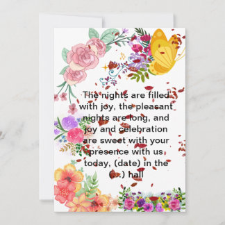 Carte d'invitation pour célébration florale – Vibr