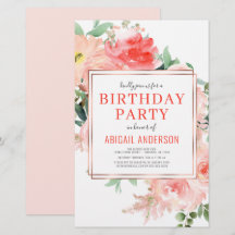 Carte d'invitation pour fête d'anniversaire à moti