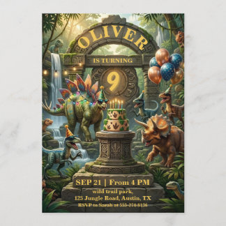 Carte d'invitation pour fête d'anniversaire de din