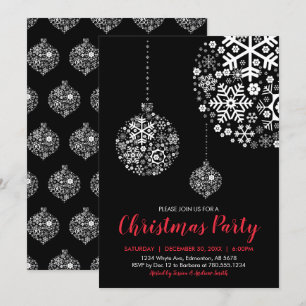 Carte d'invitation pour fête de Noël