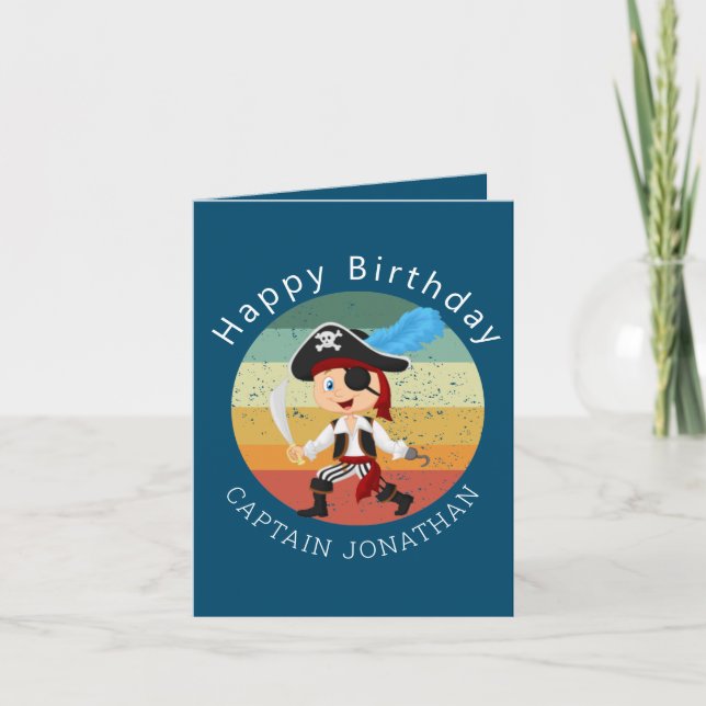 Carte d'invitation pour fête de Pirate Boy (Devant)