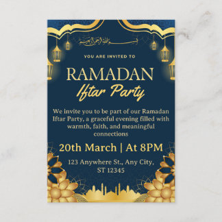 Carte d'invitation pour Iftar de Ramadan