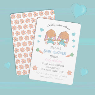 Carte d'invitation pour la baby shower de Pâques /