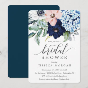 Carte d'invitation pour la douche nuptiale de la M