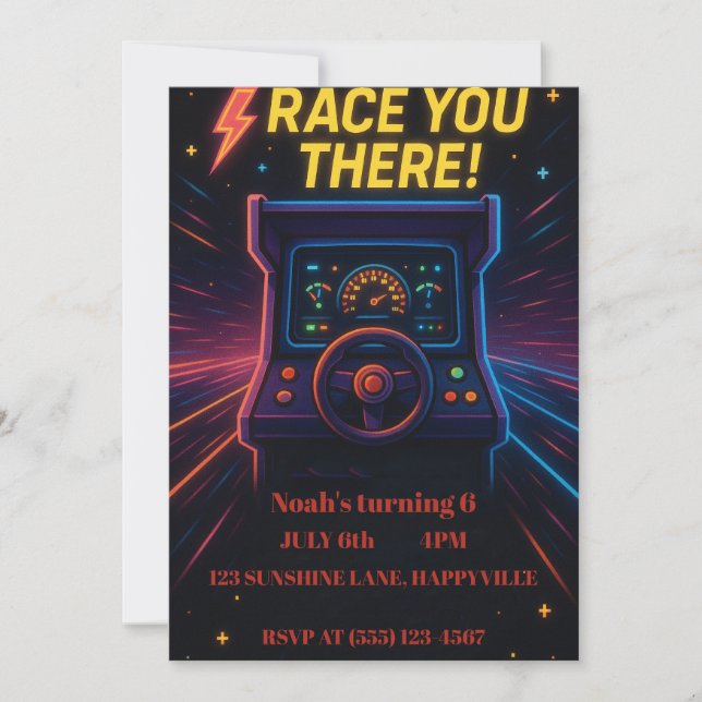 carte d'invitation pour la fête d'anniversaire (Devant)