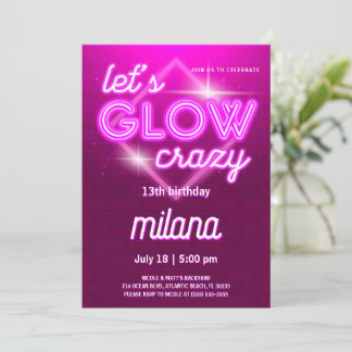 Carte d'invitation pour la fête d'anniversaire de 