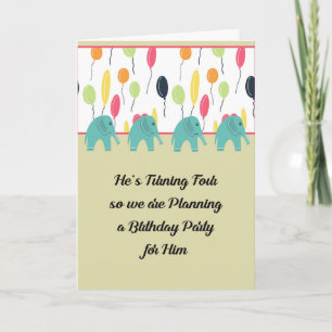 Carte d'invitation pour la fête d'anniversaire du