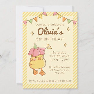 Carte d'invitation pour la fête d'anniversaire du 