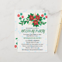Carte d'invitation pour la fête de fin d'année