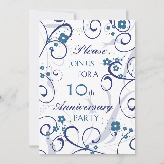 Carte d'invitation pour la fête du 10e anniversair (Devant)