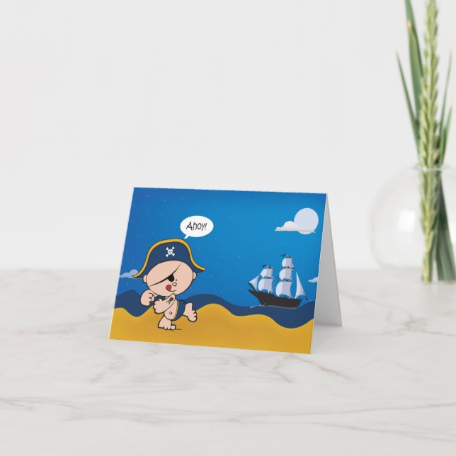 Carte d'invitation pour la fête pirate (Devant)