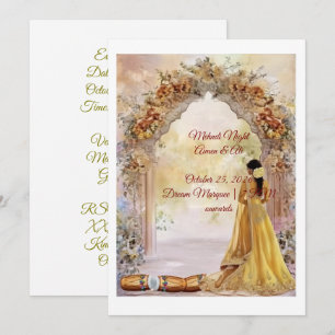 Carte d'invitation pour la nuit de Mehndi 2026 F