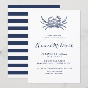 Carte d'invitation pour la nuptiale de crabe de la