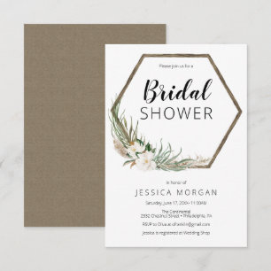 Carte d'invitation pour la nuptiale de Wreath de B