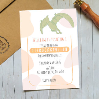 Carte d'invitation pour la première fête d'anniver