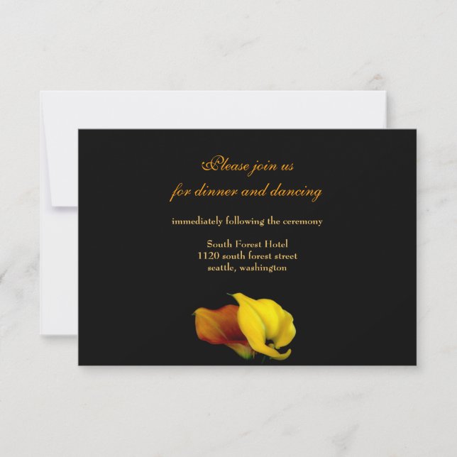 Carte d'invitation pour la réception de mariage (Devant)
