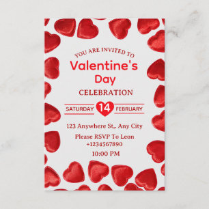 Carte d'invitation pour la Saint-Valentin
