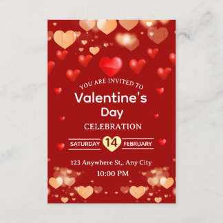 Carte d'invitation pour la Saint-Valentin