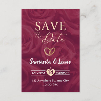 Carte d'invitation pour la Saint-Valentin