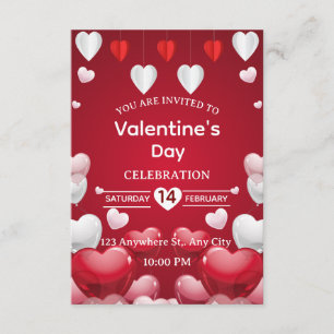 Carte d'invitation pour la Saint-Valentin