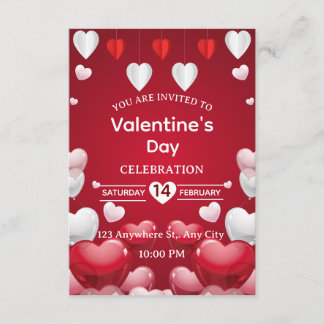 Carte d'invitation pour la Saint-Valentin