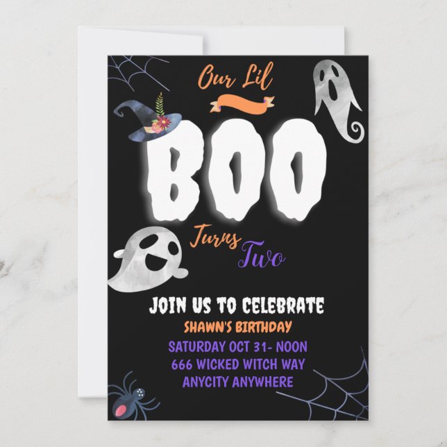 Carte d'invitation pour l'anniversaire de réservat (Devant)