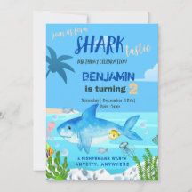 Carte d'invitation pour l'anniversaire de Sharktas