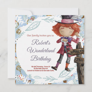 Carte d'invitation pour l'anniversaire de Wonderla