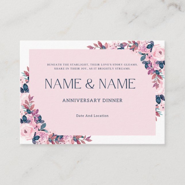 Carte d'invitation pour l'anniversaire du cadre bo (Devant)