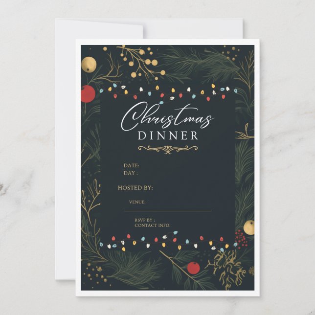 CARTE D'INVITATION POUR LE DÎNER DE NOËL ! (Devant)