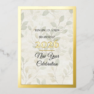 Carte d'invitation pour le Nouvel An d'art minimal