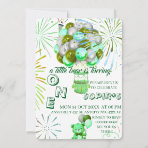 Carte d'invitation pour le premier anniversaire de