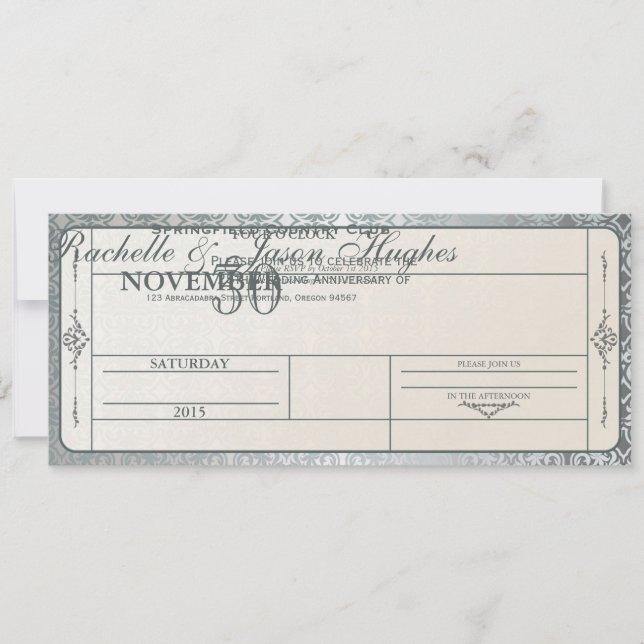 Carte d'invitation pour les 25 ans d'anniversaire  (Devant)