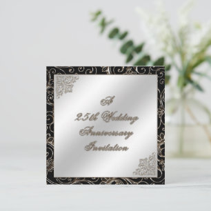 Carte d'invitation pour les 25 ans de mariage