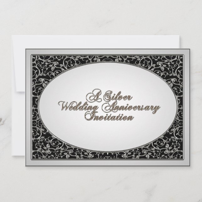 Carte d'invitation pour les 25 ans de mariage (Devant)