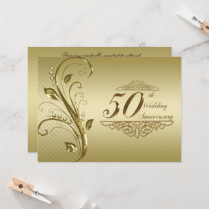 Carte d'invitation pour les 50 ans de mariage