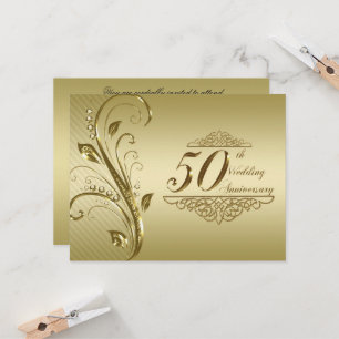 Carte d'invitation pour les 50 ans de mariage