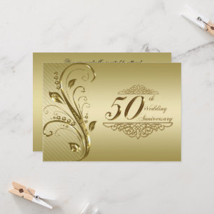 Carte d'invitation pour les 50 ans de mariage