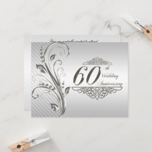 Carte d'invitation pour les 60 ans de mariage