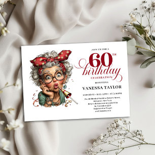 Carte d'invitation pour les 60 ans Drôle et Origin