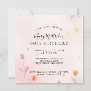 Carte d'invitation pour les 80 ans
