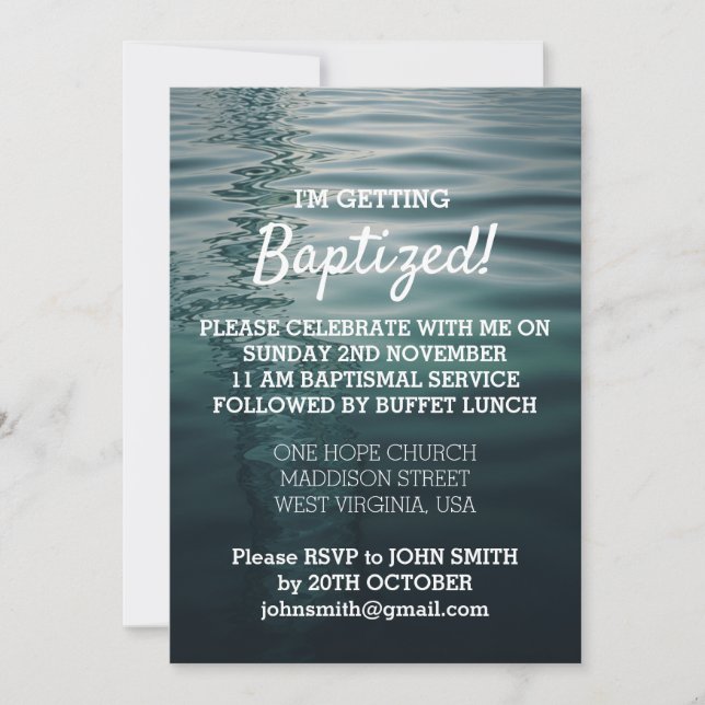 Carte d'invitation pour les adultes (Devant)