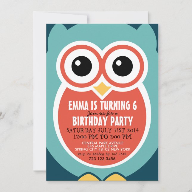 Carte d'invitation pour les enfants (Devant)