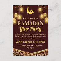 Carte d'invitation pour l'Iftar de Ramadan