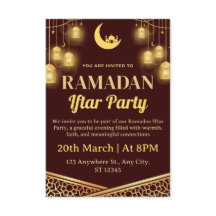 Carte d'invitation pour l'Iftar de Ramadan