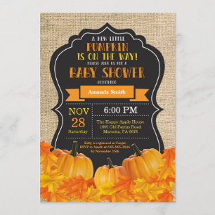 Carte d'invitation pour petits Baby showers Citrou