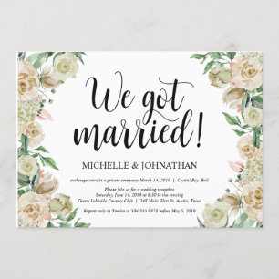 Carte d'invitation pour réception de mariage en fu