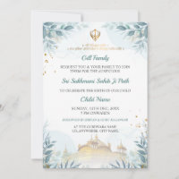Carte d'invitation pour Sukhmani Sahib Path, carte