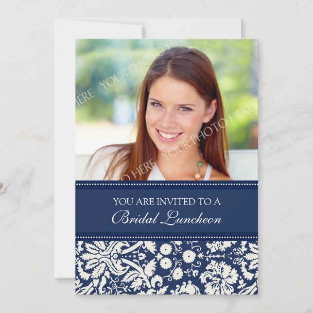 Carte d'invitation pour un déjeuner-nuptiale photo (Devant)